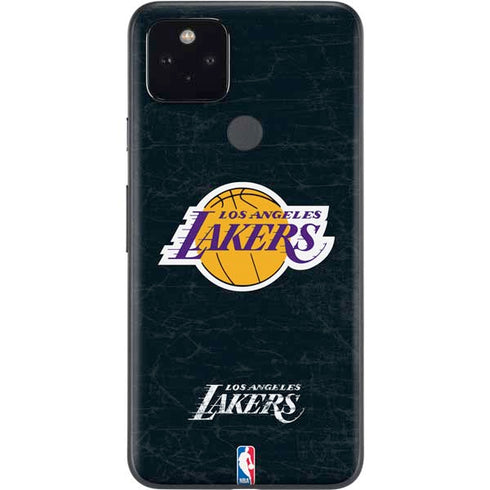 NBA Los Angeles Lakers Black Primary Logo Google Pixel 4a 5G Skin